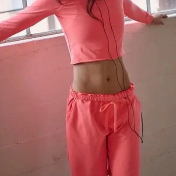 Bright Orange Two-Piece Lounge Set - Picture 4 of 4